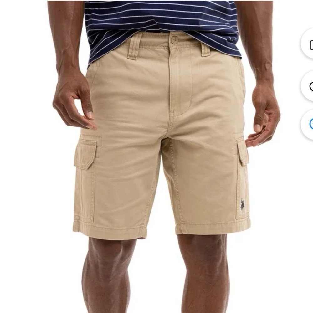 U.S. Polo Association Mens Cargo Shorts Size: W40 Color: “Honey” (Khaki)‎ NWT